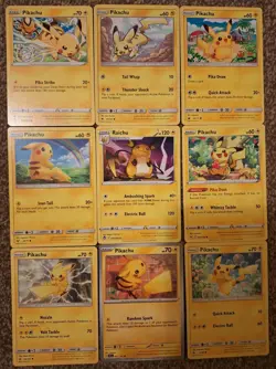 Pokemon Pikachu & Raichu Bundle – Hidden Fates, Cosmic Eclipse & More – 9 Cards - Image 1