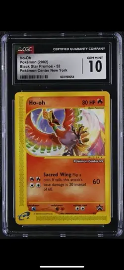 CGC 10 Ho-oh 52/53 Wotc Promo Pokemon Center NY Regular - Image 1