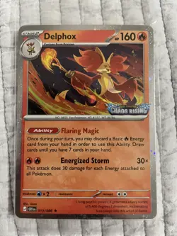 Delphox 013/086 Stamped Promo SEALED Chaos Rising Pokemon Card Best Buy Promo 🔥 - Image 1