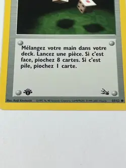 Joueur 60/62 Fossil 1st Edition French Pokemon Trainer Card 1999-2000 - Image 2