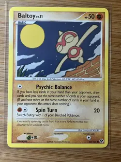 Pokemon TCG Baltoy LV.11 60/106 Diamond & Pearl Moderately Played Card English - Image 1