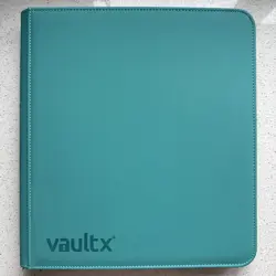 Vault X -TEAL Premium 12 Pocket XL Exo-Tec Zip Binder Folder - 624 Card Capacity - Image 1