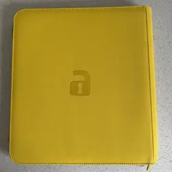 Vault X - YELLOW Premium 12 Pocket Exo-Tec Zip Binder Folder - 480 Card Capacity - Image 2