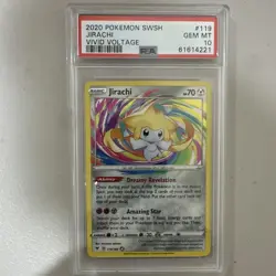 Pokemon Jirachi Holo TCG Card Vivid Voltage 119/185 PSA 10 Amazing Rare - Image 1
