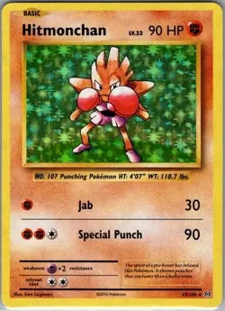 Hitmonchan 62/108 Holo XY - Evolutions - Pokemon Card - NM - Image 1