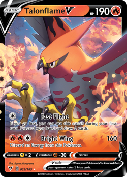 Talonflame V 29/185 Rare Holo V | Vivid Voltage | Pokemon Card - Image 1