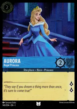 Disney_lorcana The First Chapter #140/204 Aurora Uncommon,Cold Foil - Image 1