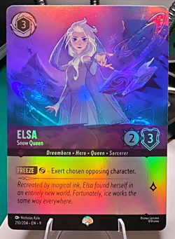 Ravensburger Disney Lorcana Elsa - Snow Queen Holo Enchanted Fabled 210/204 EN - Image 1