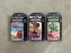 Disney Lorcana Complete Starter Deck Set Of 3 (RARE 2023 First Print) UK SELLER - Image 1