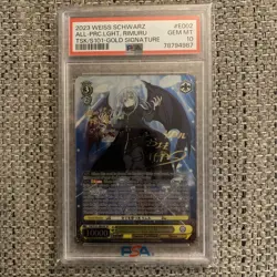 PSA 10 Weiss Schwarz Reincarnated As A Slime Vol3 Rimuru Gold SIGNATURE SP Pop2! - Image 1