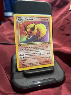 Flareon 03/64 Jungle Holo First Edition Rare Vintage Pokemon TCG - Image 1