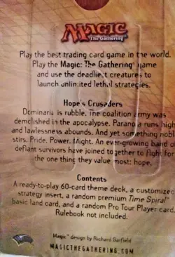 Magic The Gathering MTG Time Spiral Hope's Crusaders Theme Deck - Image 2