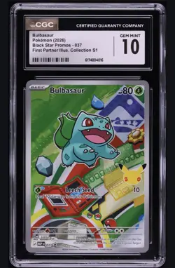 CGC 10 Pokemon Kanto FIRST PARTNER Set Charmander Squirtle Bulbasaur 037 038 039 - Image 3