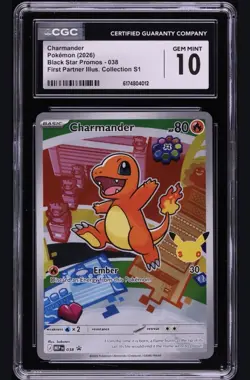 CGC 10 Pokemon Kanto FIRST PARTNER Set Charmander Squirtle Bulbasaur 037 038 039 - Image 5