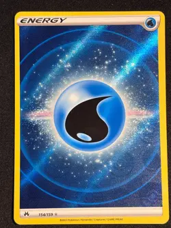 Pokemon TCG: Water Energy 154/159 Crown Zenith Full Textured Holo NEAR MINT - Image 1