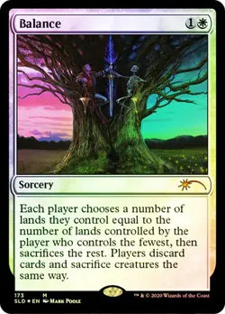Magic The Gathering MTG BALANCE FOIL Secret Lair NM Near Mint - Image 1