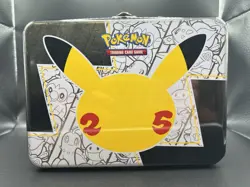 Pokemon Celebrations Collector's Chest Lunchbox Tin EMPTY 25th Anniversary - Image 1