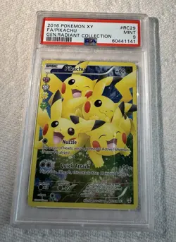 2016 POKEMON XY GENERATIONS RADIANT COLLECTION #RC29 FULL ART/PIKACHU PSA 9 - Image 1