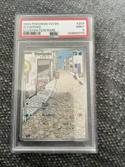 Pokemon 2023 Scarlet & Violet Illustration Slowpoke 204/198 PSA 9 - Image 1