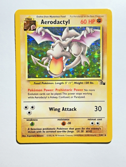 Pokemon TCG - Aerodactyl Fossil 1/62 Holo Rare - Vintage - Image 1