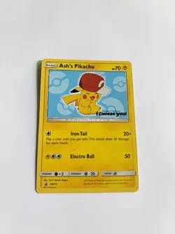Pokemon Ash's Pikachu SM113 I Choose You Promo HP 6C - Image 1