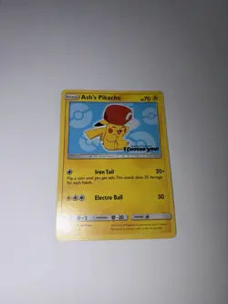 Pokemon Ash's Pikachu SM113 I Choose You Promo HP 6C - Image 2