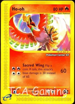 Ho-Oh # 52 WOTC Black Star PROMO "Pokemon Center NY" Stamped Card NEAR MINT - Image 1