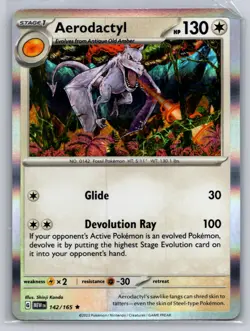 Aerodactyl 142/165 Rare 151 Pokemon Holo Near Mint - Image 1