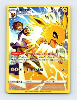 NM Jolteon TG04/TG30 Brilliant Stars Trainer Gallery Ultra Rare Pokemon Card - Image 1