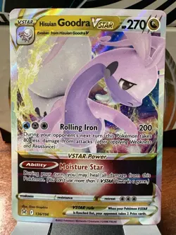 Hisuian Goodra VSTAR 136/196 Full Art card NM Near Mint Lost Origins Pokemon tcg - Image 1