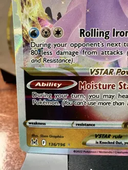 Hisuian Goodra VSTAR 136/196 Full Art card NM Near Mint Lost Origins Pokemon tcg - Image 4