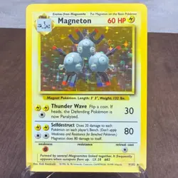 Magneton #9 Base Set Holo LP 1999 Vintage WotC One owner - Image 1