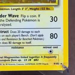 Magneton #9 Base Set Holo LP 1999 Vintage WotC One owner - Image 5