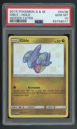 The Pokemon Company Pokemon TCG PSA 10 Gible Shiny Vault Holo SV38/SV94 - Image 1