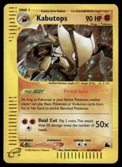 Pokemon Cards Kabutops H13/H32 Skyridge Holo Rare DMG *TINY LIFTS ON FRONT* - Image 1