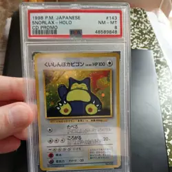 1998 Pokemon Japanese Snorlax Holo CD Promo Psa 8 - Image 1