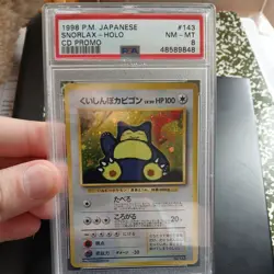 1998 Pokemon Japanese Snorlax Holo CD Promo Psa 8 - Image 2