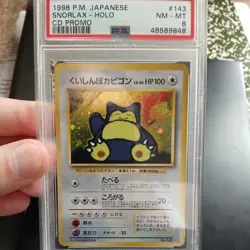 1998 Pokemon Japanese Snorlax Holo CD Promo Psa 8 - Image 3