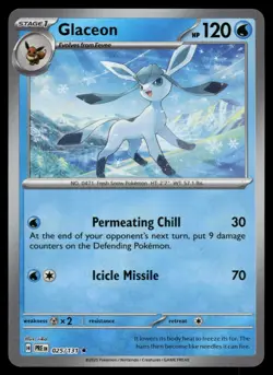 Glaceon (Poke Ball Pattern) 025/131 Rare Prismatic Evolutions Pokemon Holo NM - Image 1