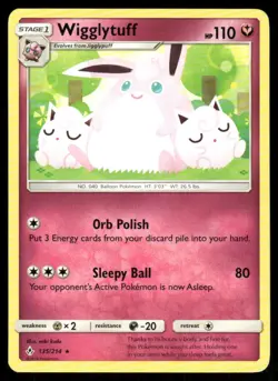 Wigglytuff 135/214 Rare Unbroken Bonds Pokemon LP - Image 1