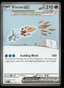 Eiscue ex 222/197 Special Illustration Rare Obsidian Flames Pokemon Near Mint - Image 1