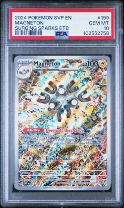 2024 POKEMON SVP EN-SV BLACK STAR PROMO #159 MAGNETON PSA 10 - Image 1