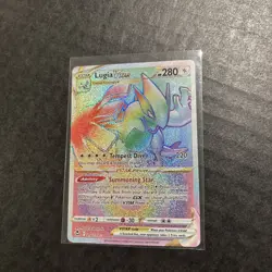 Lugia VSTAR 2022 Pokemon Silver Tempest 202/195 Secret Rainbow Rare - NM - Image 2