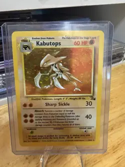 Pokemon TCG Kabutops Holo Rare Card 9/62 Fossil 1999 - Image 1