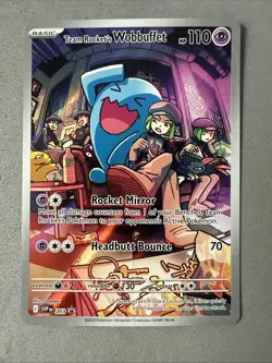 Pokemon TCG * Destined Rivals Team Rockets Wobbufffet 203 Promo * NM FRESH PK - Image 1