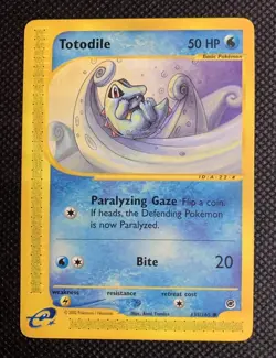 Totodile 135/165 Expedition Common Pokemon LP - Image 1