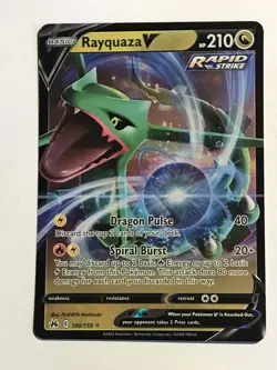 x1 Rayquaza V - 100/159 - Ultra Rare Pokemon Crown Zenith M/NM - Image 3