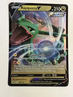 x1 Rayquaza V - 100/159 - Ultra Rare Pokemon Crown Zenith M/NM - Image 4