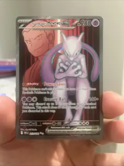 2025 Pokemon Destined Rivals Ultra Rare Team Rocket’s Mewtwo EX 213/182 NM 🔥 - Image 1