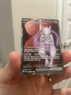 2025 Pokemon Destined Rivals Ultra Rare Team Rocket’s Mewtwo EX 213/182 NM 🔥 - Image 2